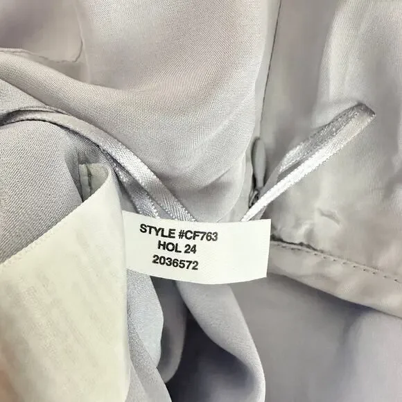 J.Crew Collection Knee Length Organza Slip Skirt Jewels Misty Grey US 8 NWT - Picture 9 of 13